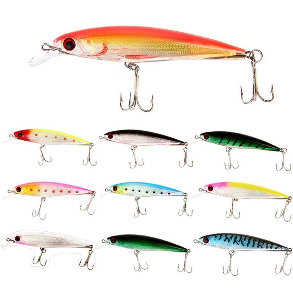 Paquete x 6 Señuelos Duros Pesca Deportiva Tipo Minnow Alevin